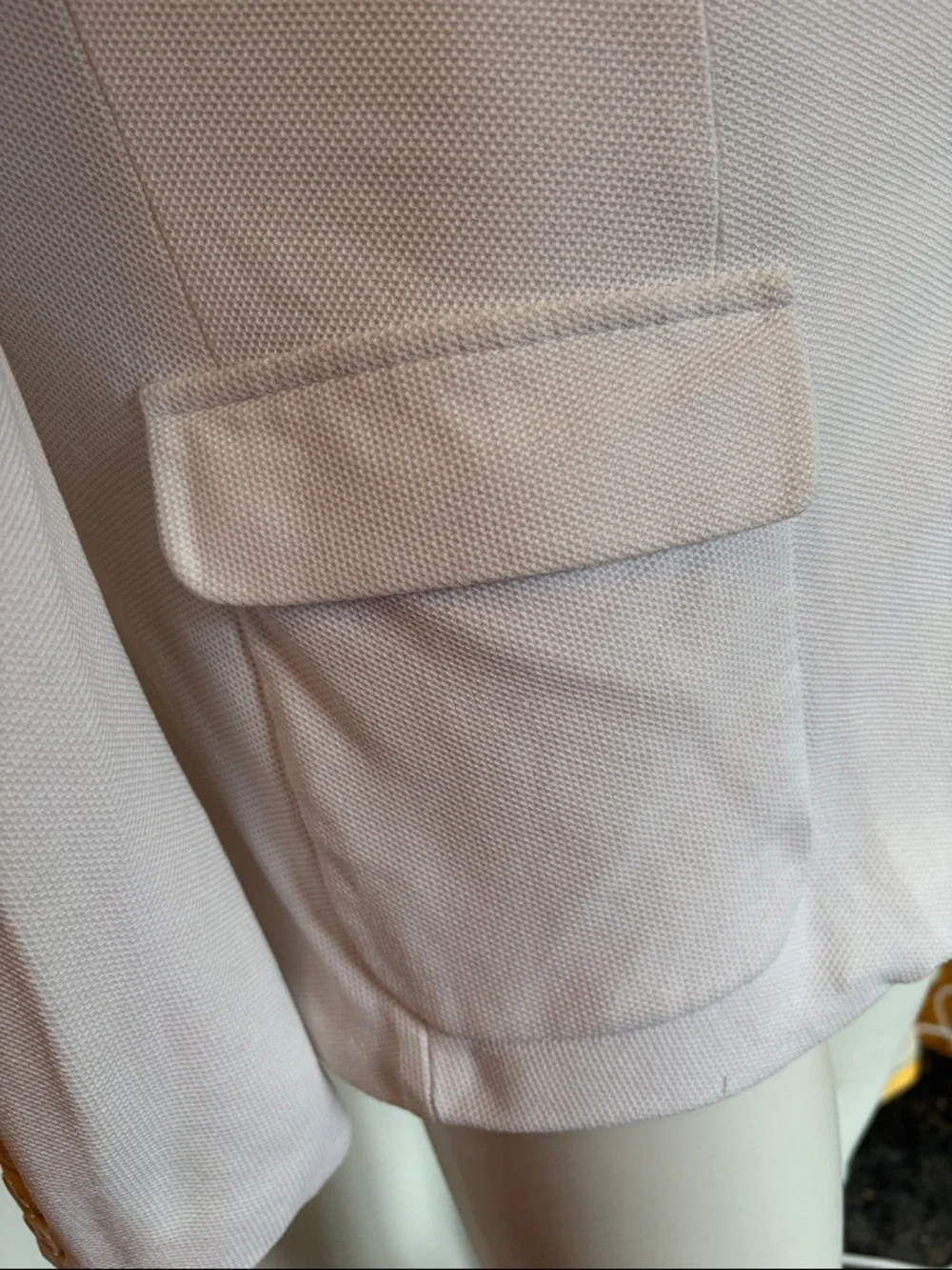 Ralph Lauren White Knit-Collar Jacket - Picture 5 of 8